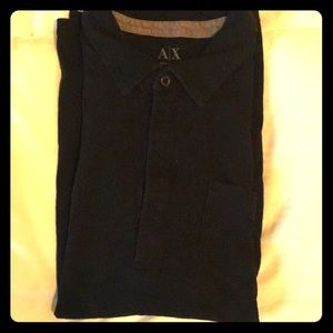 Men's black Armani Exchange Polo large